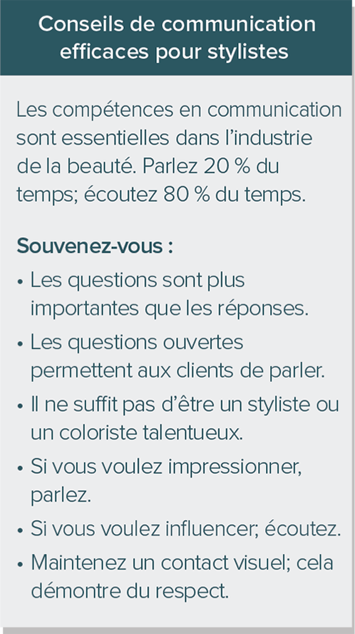 Quelle technique de communication est efficace pour les stylistes qui souhaitent influencer le choix de leurs clients?