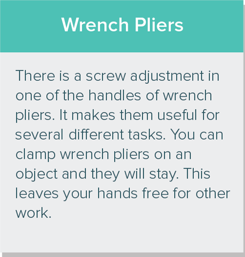 What two advantages of wrench pliers are described?